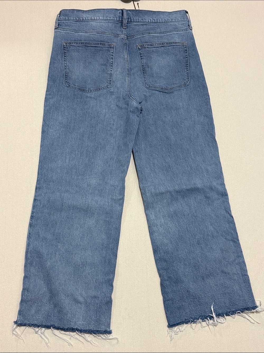 J. Crew Light Blue Wide-Leg Raw Hem Jeans
